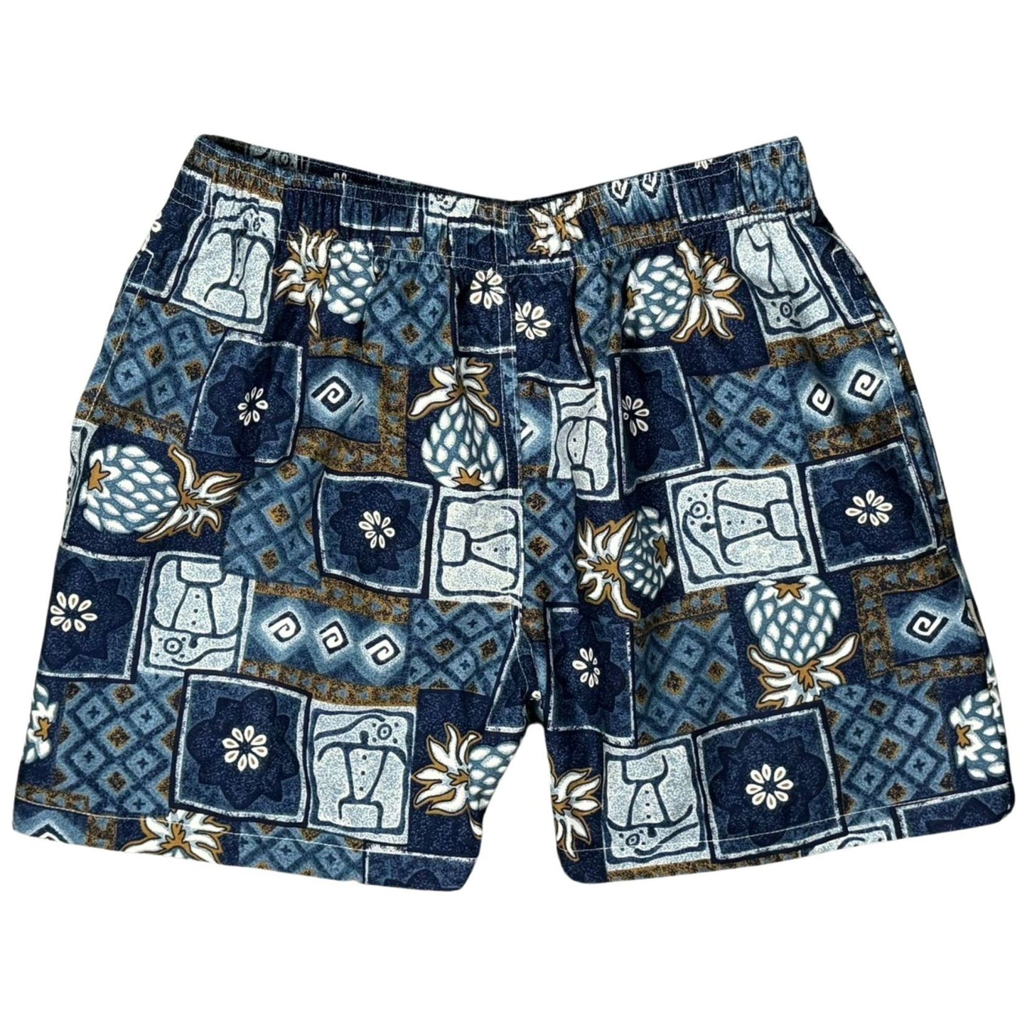 "Colada Collage" SHORT 100% Cotton UNLINED Beach Shorts 4.5" Inseam / approx. 17" Outseam - Board Shorts World
