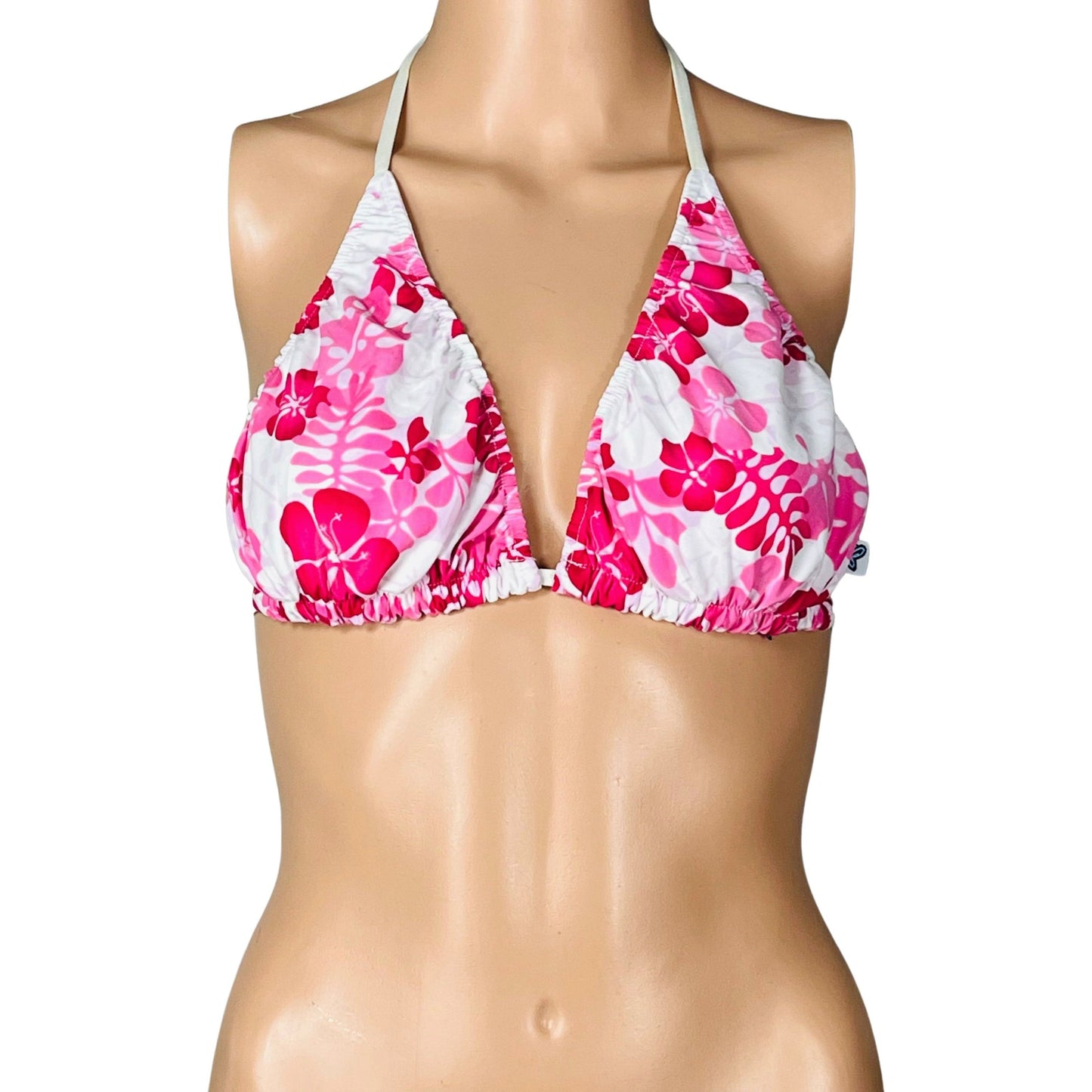 "Me Time" Pin Up Girls Print Bikini Top (Pink) - Board Shorts World