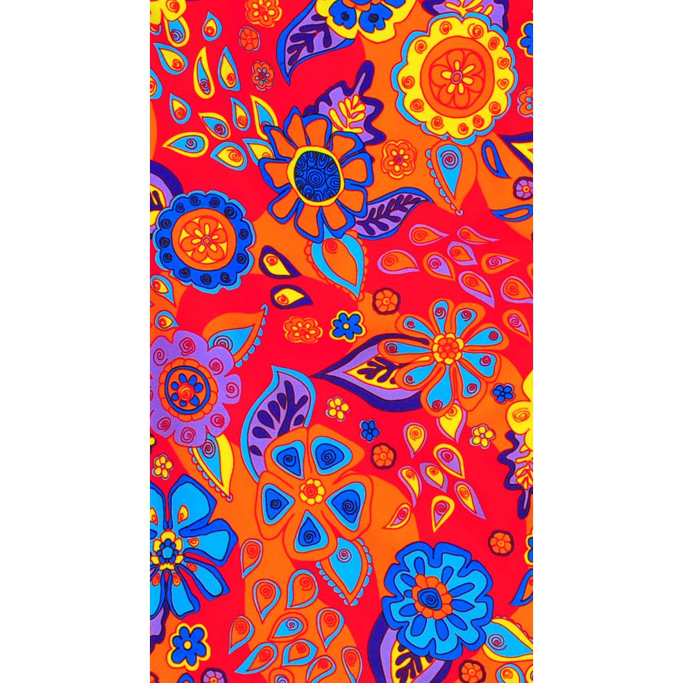 "Carnival" Women's Elastic Waist Swim Board Shorts. REGULAR Rise + 5" Inseam - Board Shorts World