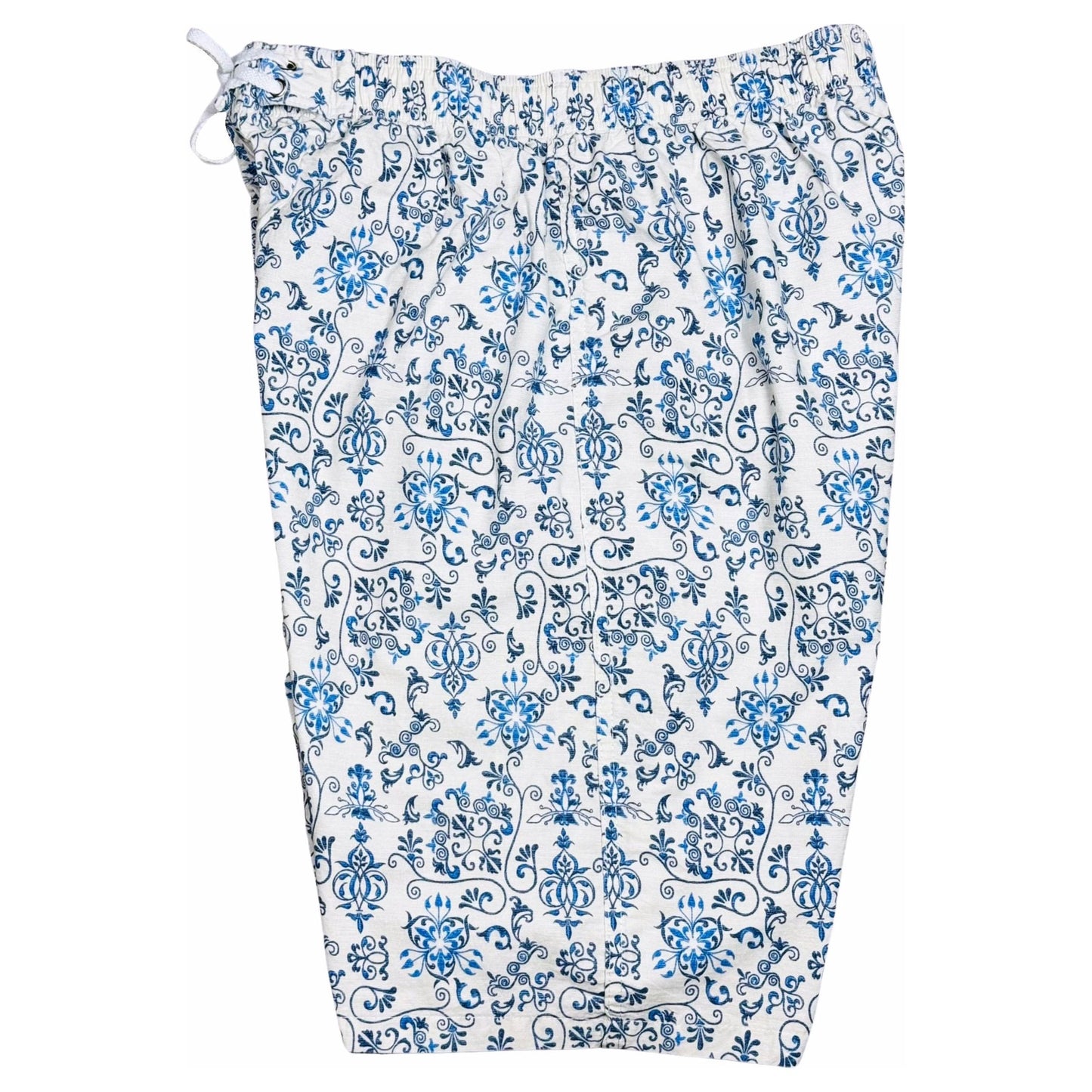 "Stage Coast" (White) Build-Your-Own 100% Cotton Women's Elastic Swim (Board) Shorts - Board Shorts World