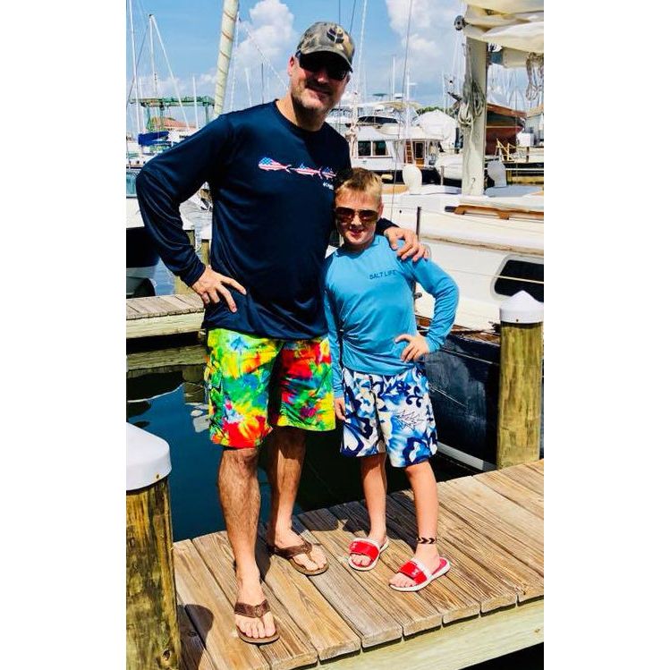 "Love N Haight" (Tie Dye) Double Cargo Pocket Board Shorts (Select Custom Outseam 17" - 30") - Board Shorts World