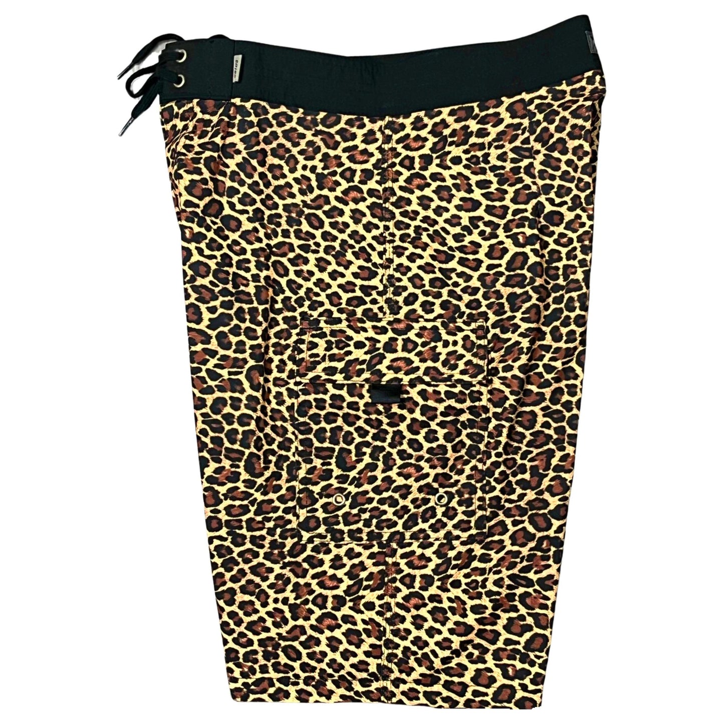 "Wild Weekend" (Cheetah) Double Cargo Pocket Board Shorts (Select Custom Outseam 17" - 30") - Board Shorts World