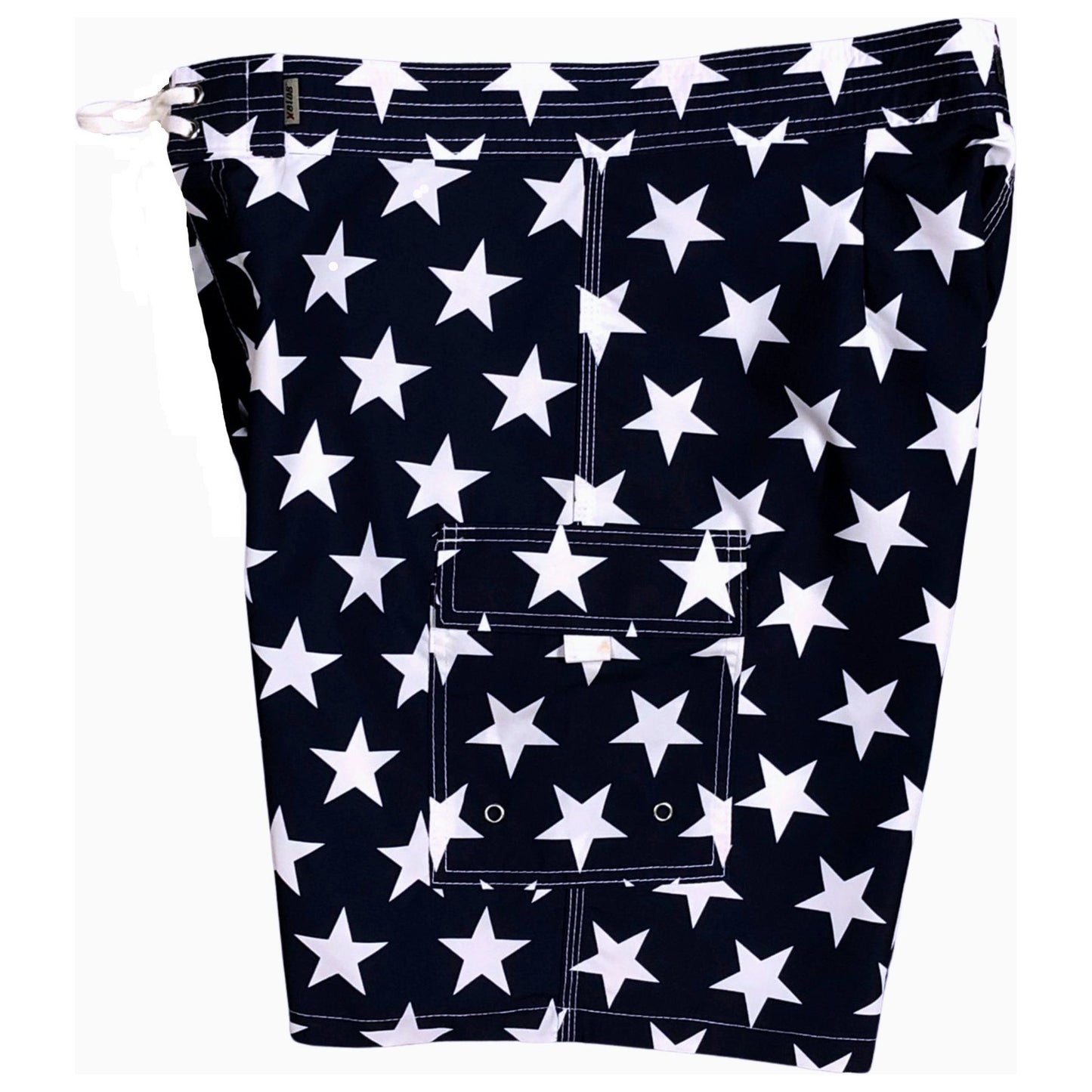"Star Struck" Mens Board Shorts - 19.5" Outseam / 7" Inseam (Navy) - Board Shorts World