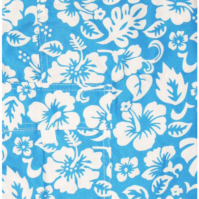 "Pure Hibiscus Too" Capri. Regular or High Rise/Waist. Women's CUSTOM (Baby Blue) - Board Shorts World