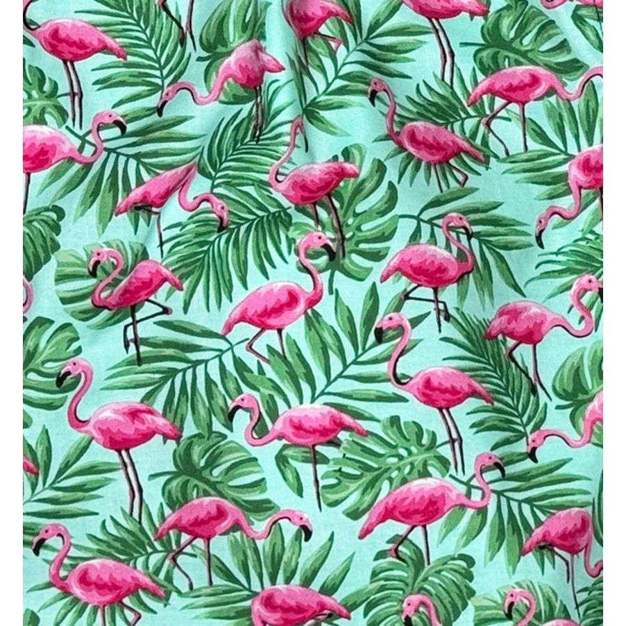 "Flocking Paradise" (Aqua) Build-Your-Own 100% Cotton Men's Board Shorts - Board Shorts World