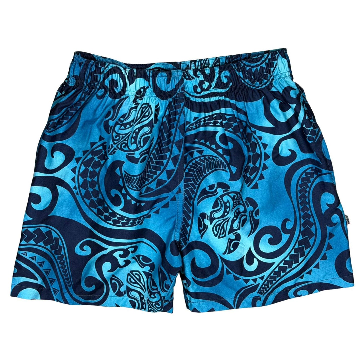 Pacific Which | M's ELASTIC Waist Swim Trunks | Retro Short Length