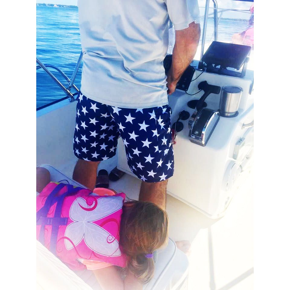 Men's Elastic Waist Board Shorts w/ on-seam Pockets (Select Custom Outseam 18" - 28") - Board Shorts World