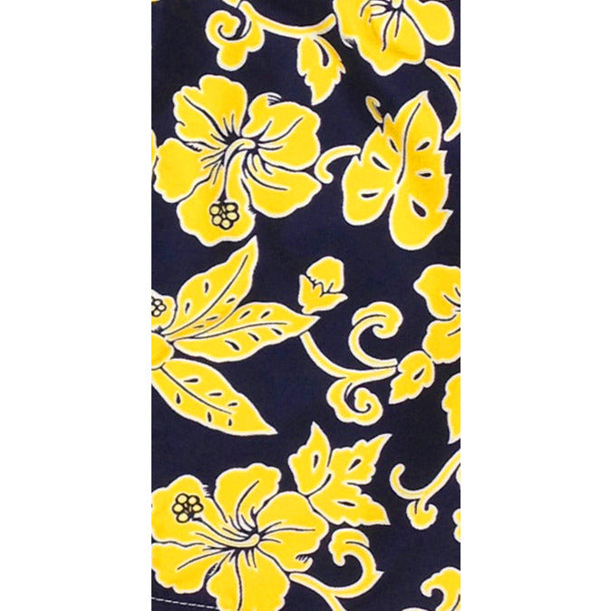 "Warming Trend" Capri. Regular or High Rise/Waist. Women's CUSTOM (Navy/Yellow) - Board Shorts World