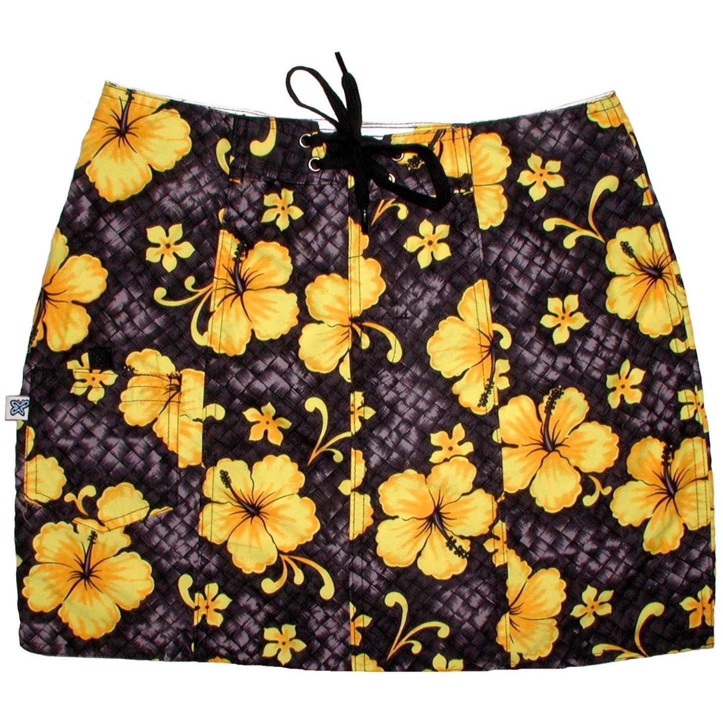 "Basketweave" Original Style Board Skirt (Charcoal) - Board Shorts World