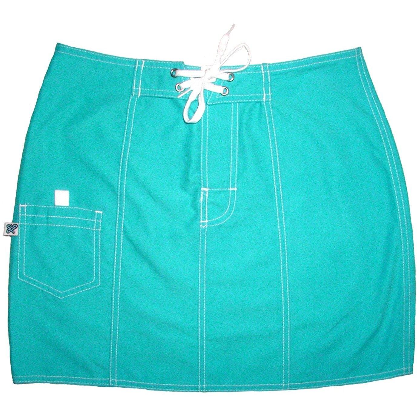 "A Solid Color" Original Style Board Skirt (Aqua) - Board Shorts World