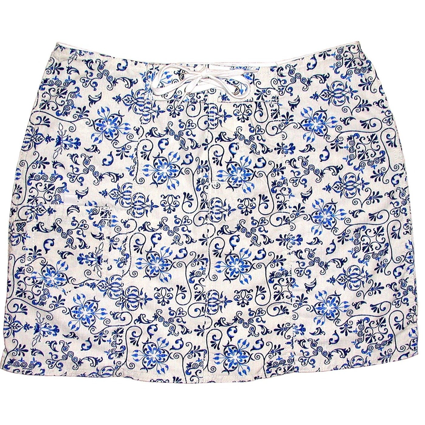 "Stage Coast" 100% Cotton Original Style Board Skirt (White) - Board Shorts World