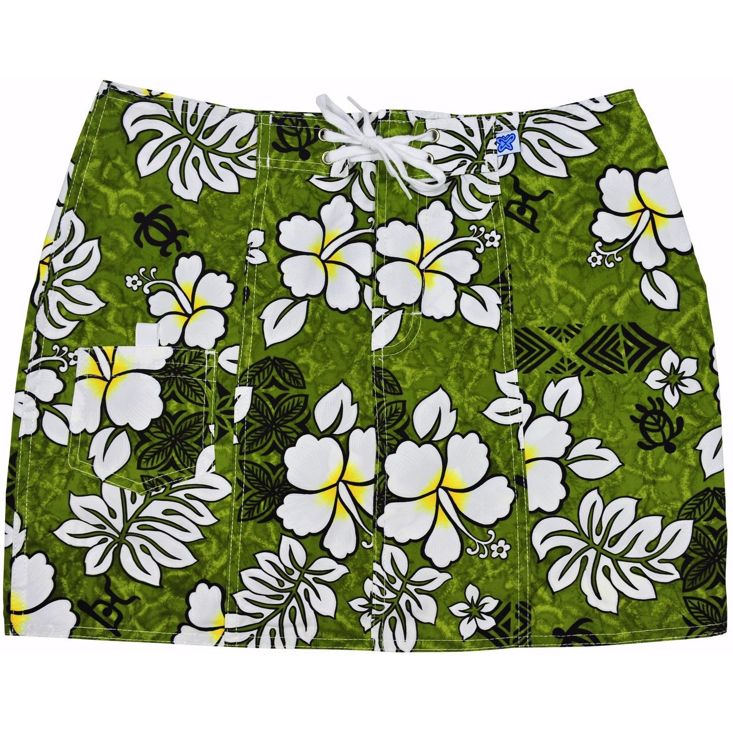 "Tribal Council" Original Style Board Skirt (Olive) - Board Shorts World