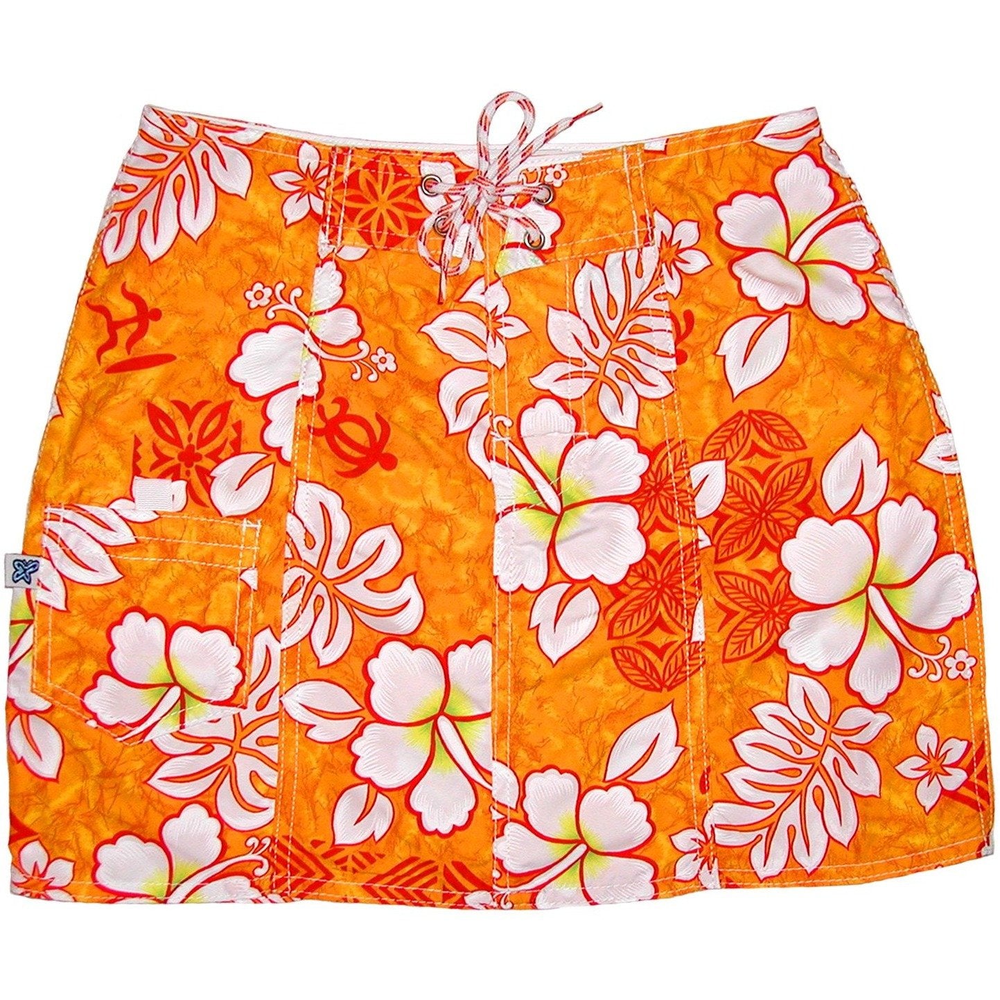 "Tribal Council" Board Skirt (Orange) CUSTOM - Board Shorts World