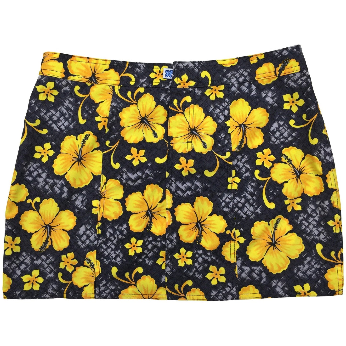 "Basketweave" Hipster Board Skirt (Charcoal) - Board Shorts World