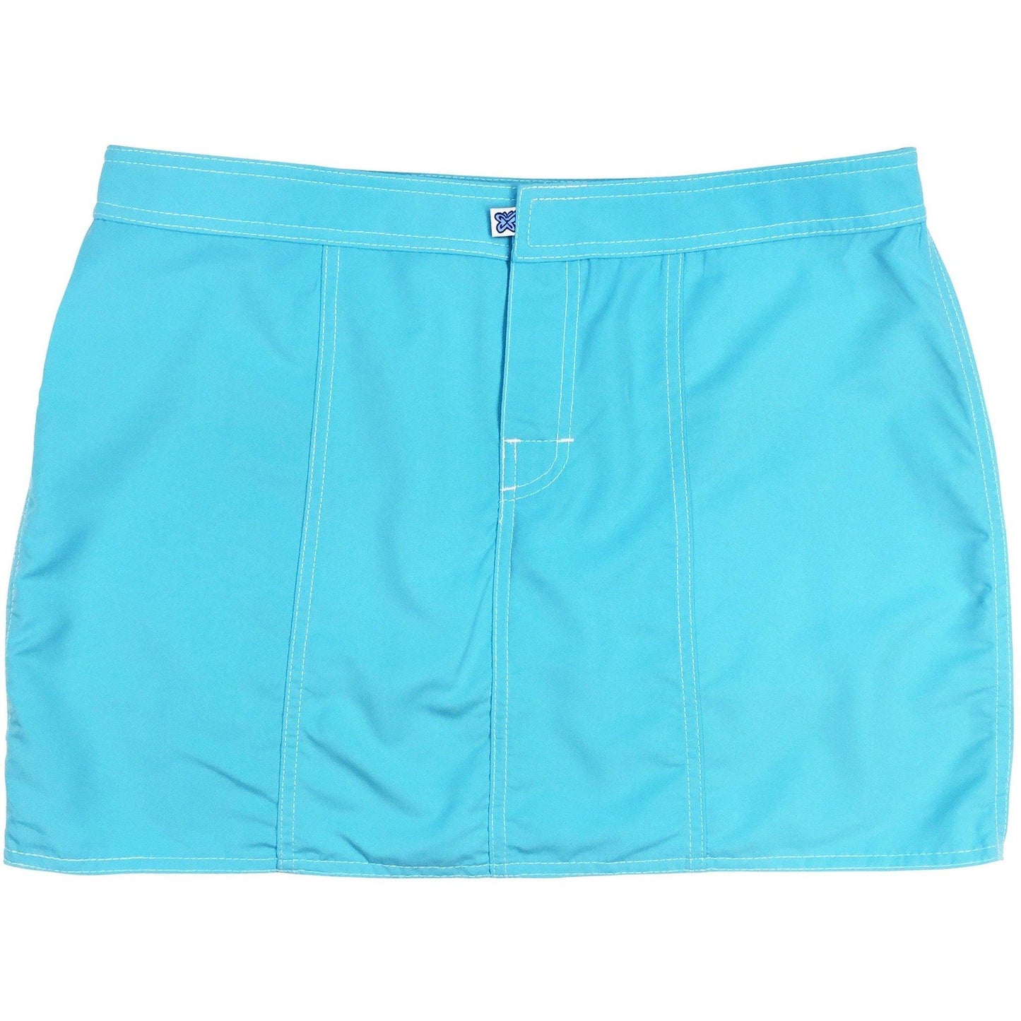 "A Solid Color" Hipster Style Board Skirt (Aqua) - Board Shorts World