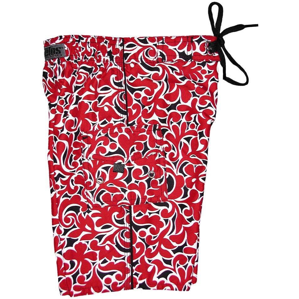 "Bullwinkle" Toddler Board Short (Black + Red) - Board Shorts World