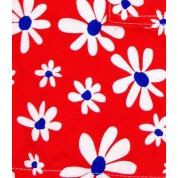 Fixed (Non Elastic) Waist Womens Board Shorts "Summer of Love" (Red) * CUSTOM * - Board Shorts World