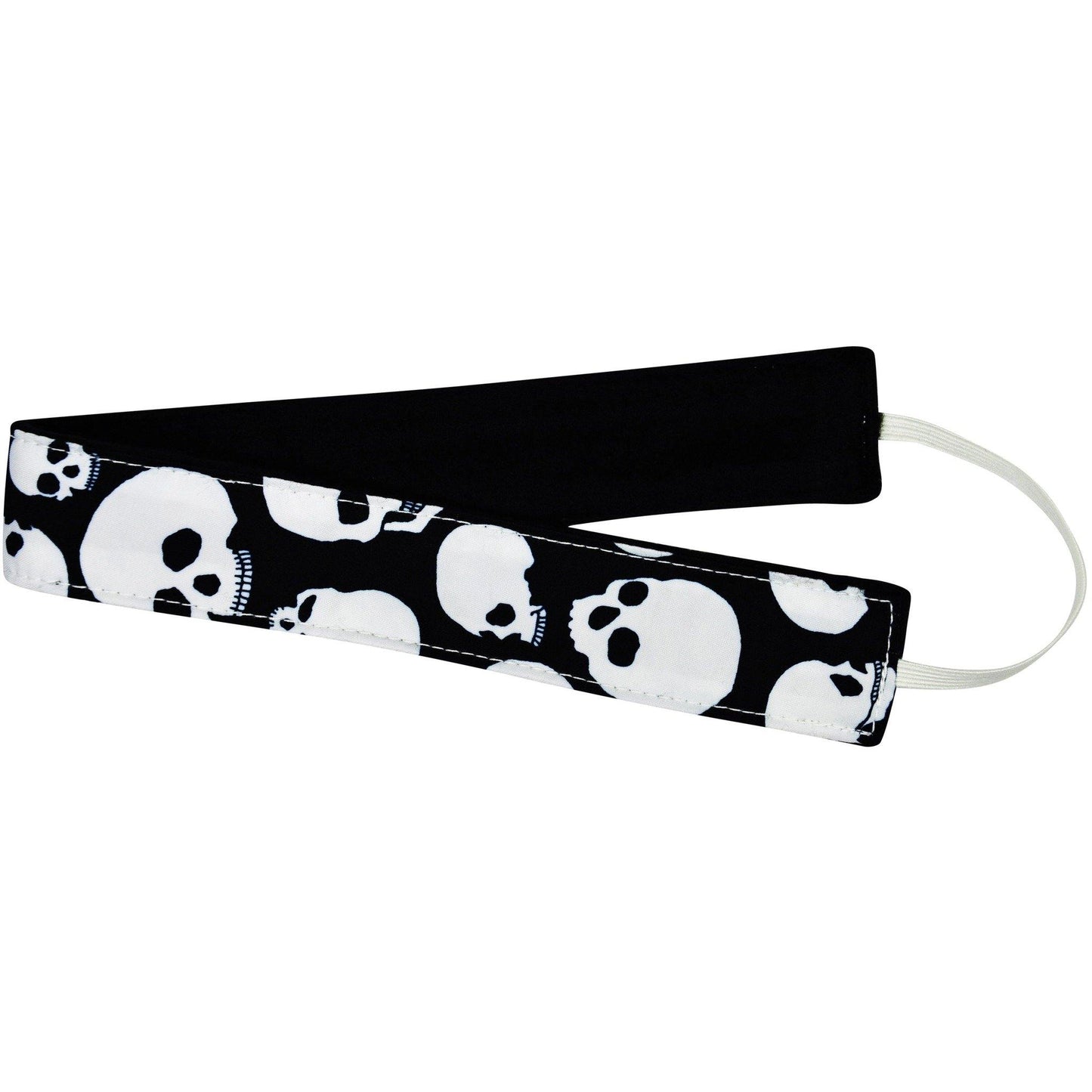 "Live to Ride" Skulls Print Head Band (White+Black) - Board Shorts World