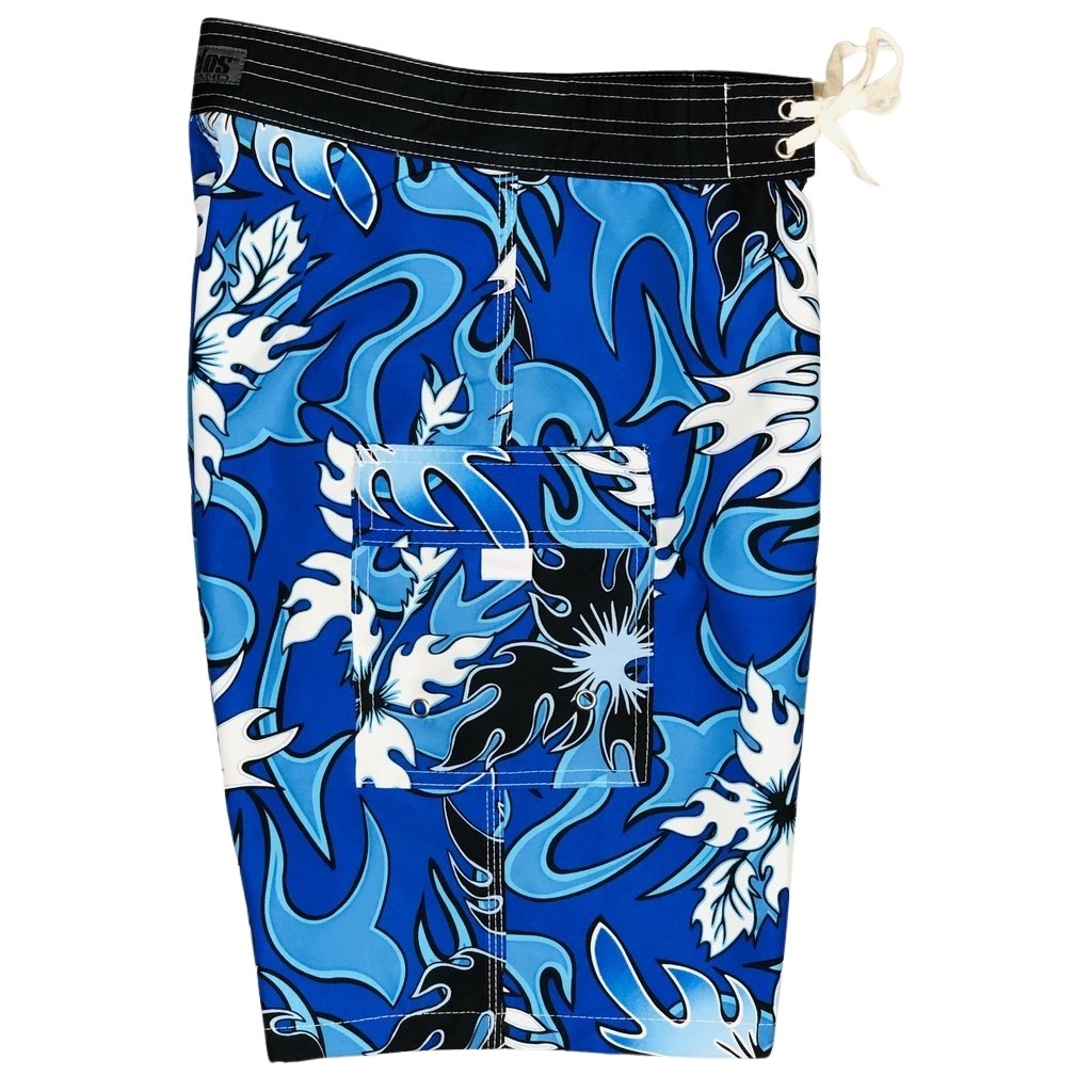 "Circuit Breaker" Boys + Girls Board Shorts. 8" Inseam / 18.5" Outseam (Blue) *SALE* - Board Shorts World