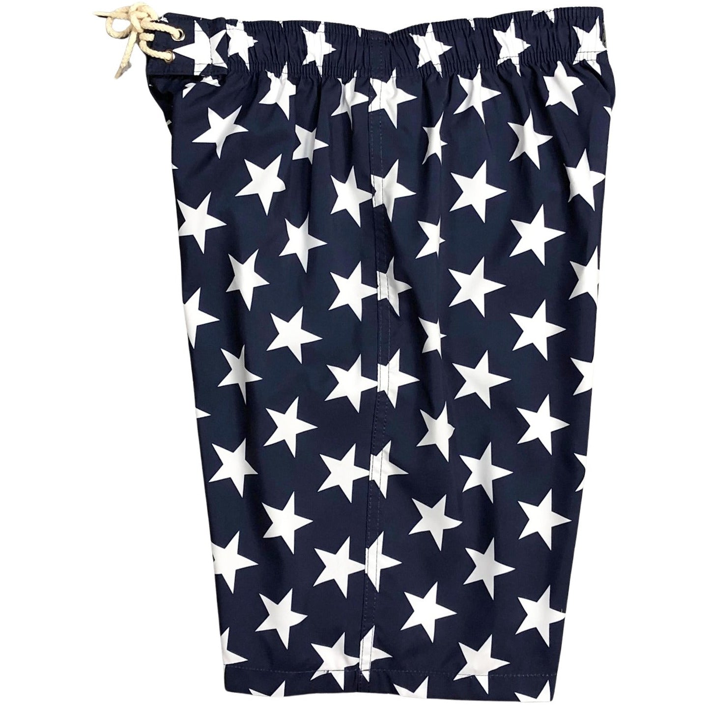 "Star Struck" Mens Elastic Waist Board Shorts - 22" Outseam / 9.5" Inseam - Board Shorts World
