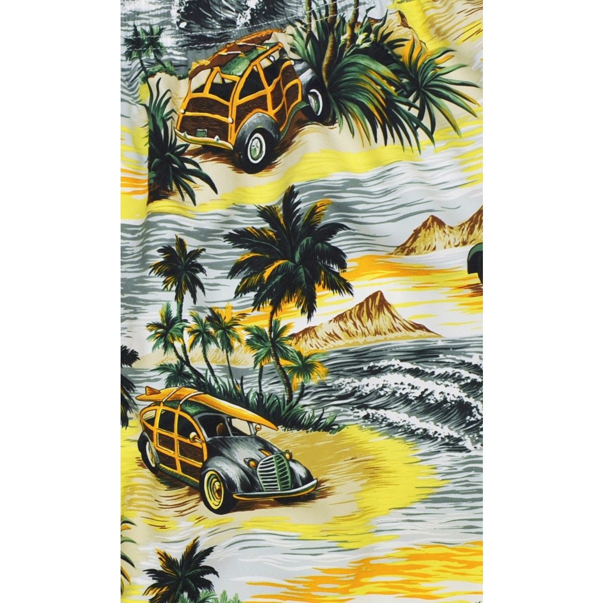 Fixed (Non Elastic) Waist Womens Board Shorts "Getaway Car" (Charcoal) * CUSTOM * - Board Shorts World