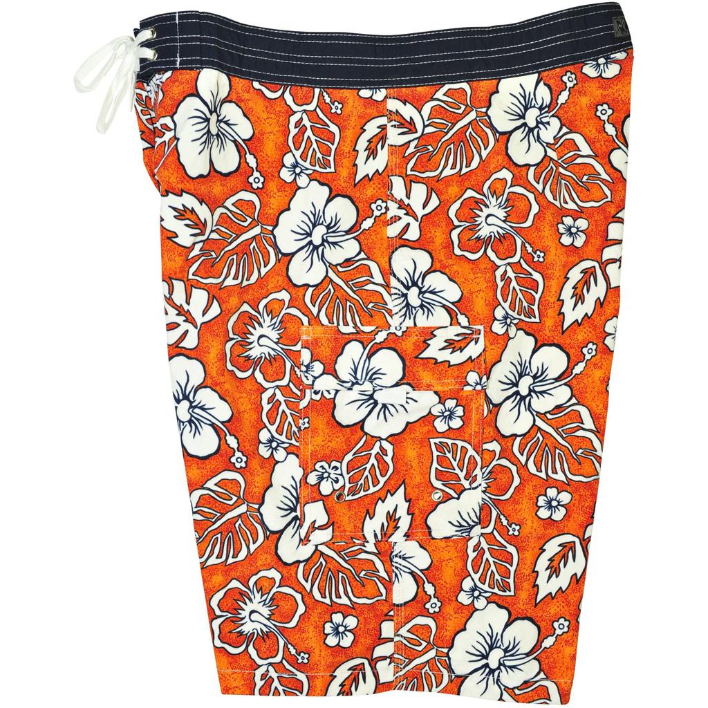 "Empirical Age" Boys + Girls Board Shorts. 8" Inseam / 18.5" Outseam (Orange) - Board Shorts World