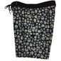 "Live to Ride" Skulls Mens Board Shorts - 19.5" Outseam / 7" Inseam (Black+Charcoal)