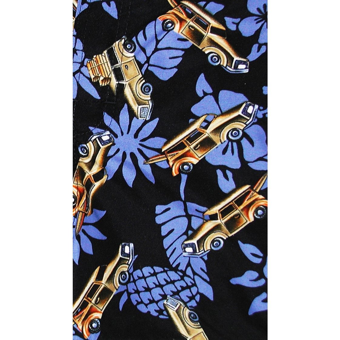 Lower Rise NON-Elastic Waist Board Shorts. "One for the Road" (Blue) Womens CUSTOM - Board Shorts World