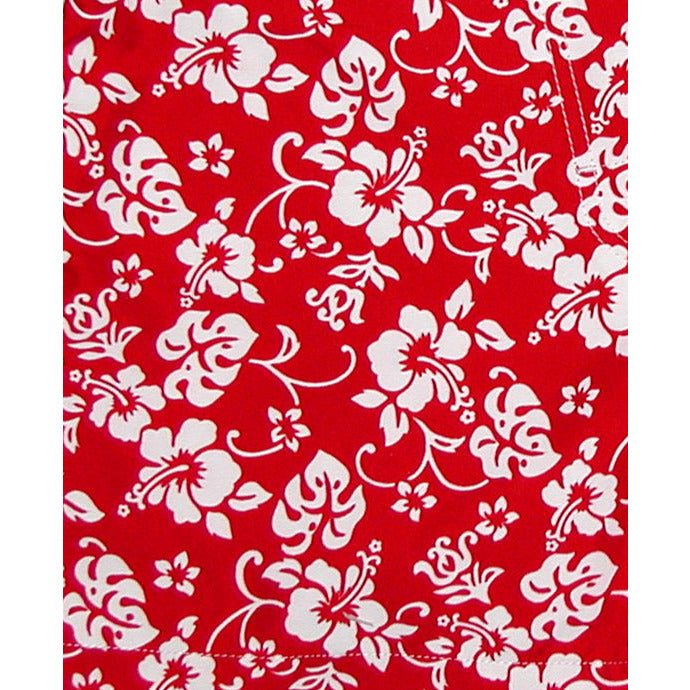 "Pure Hibiscus Mini" Hipster Board Skirt (Red) - Board Shorts World