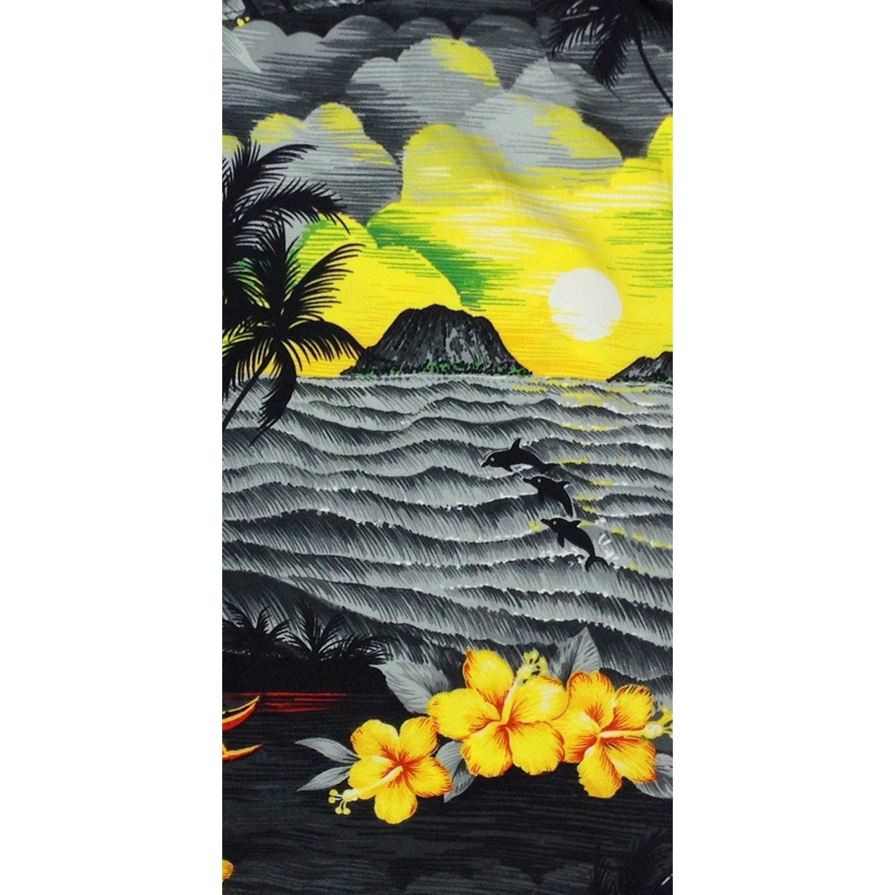 "Picture This" Mens Swim Trunks (with mesh liner) - 22" Outseam / 9.5" Inseam (Charcoal) - Board Shorts World