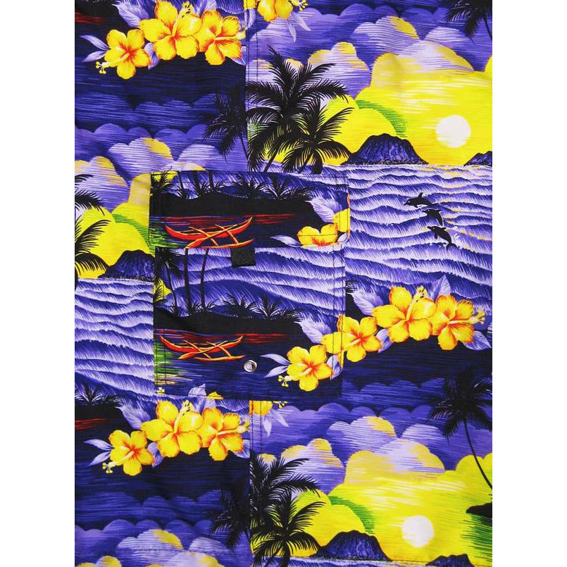 **Fixed (Non Elastic) Waist Board Shorts "Picture This" (Purple) Print Mens CUSTOM - Board Shorts World
