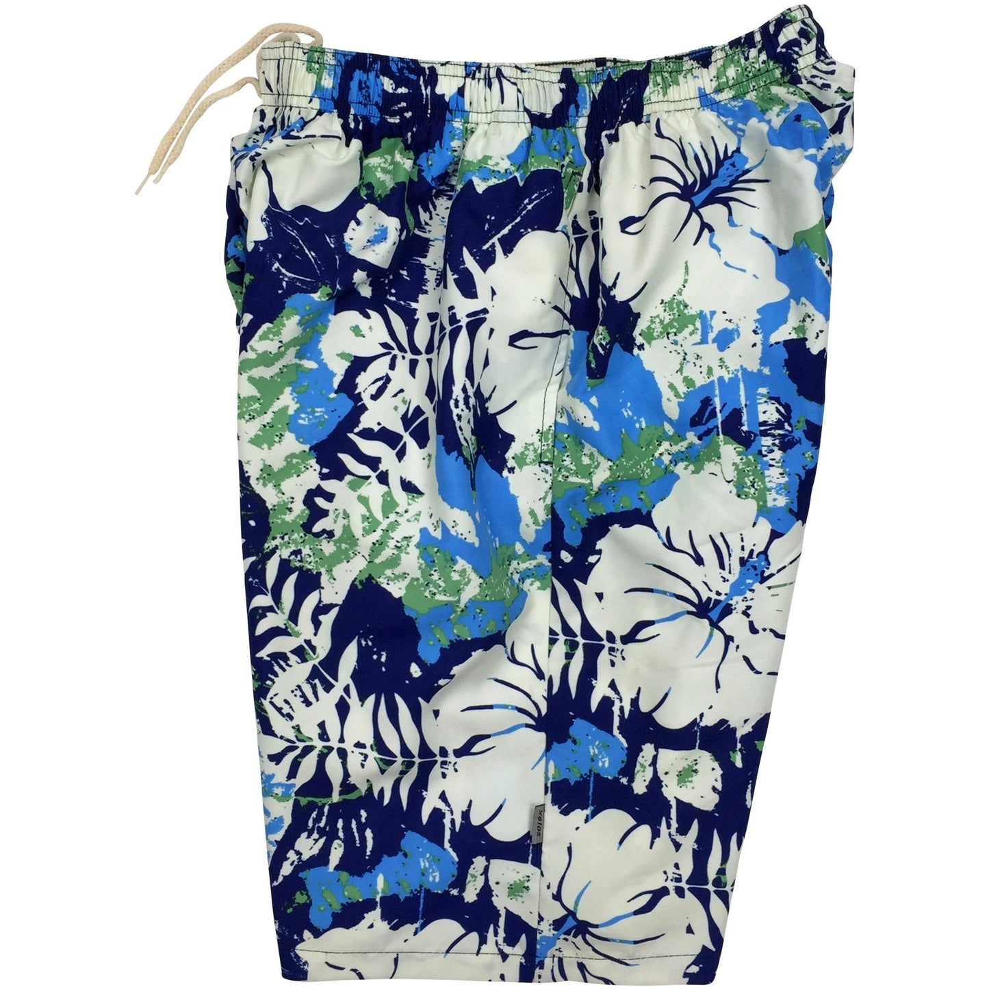 "Hiatus" Mens Swim Trunks (with mesh liner) - 22" Outseam / 9.5" Inseam (Blue) - Board Shorts World