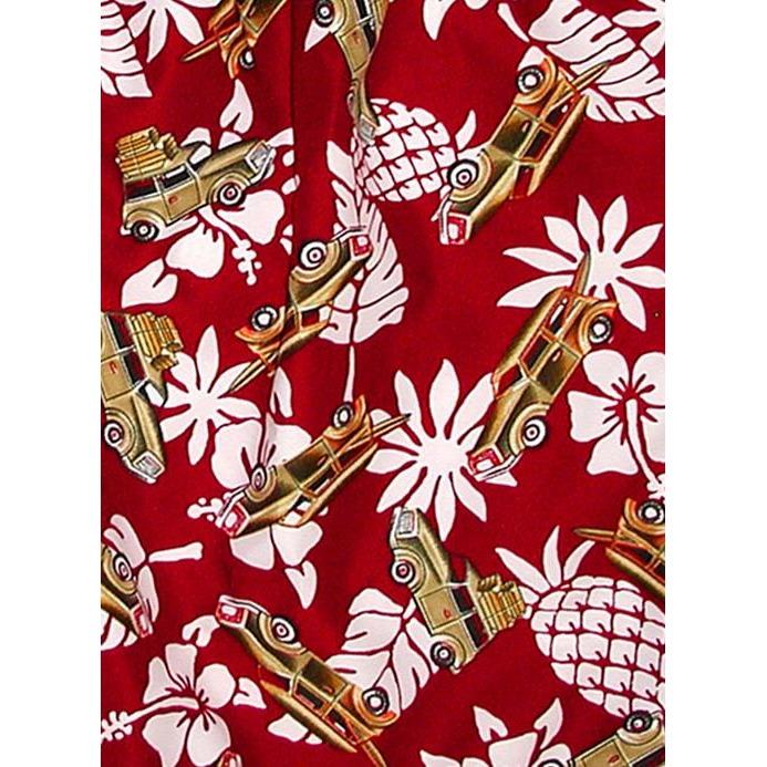 Lower Rise NON-Elastic Waist Board Shorts. "One for the Road" (Red) Womens CUSTOM - Board Shorts World