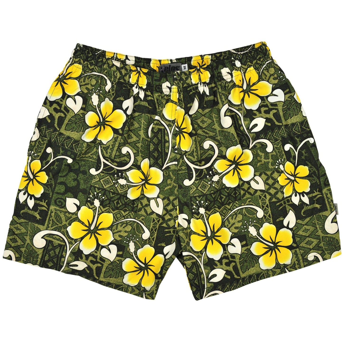 "Top Dog" Mens Swim Trunks (with mesh liner) - 17" Outseam / 4.5" Inseam (Olive) - Board Shorts World