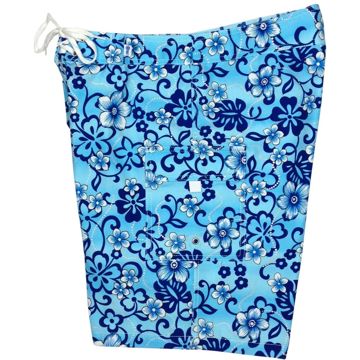 "Haywire" Womens Board Shorts - Regular Rise / 10.5" Inseam (Blue) - Board Shorts World