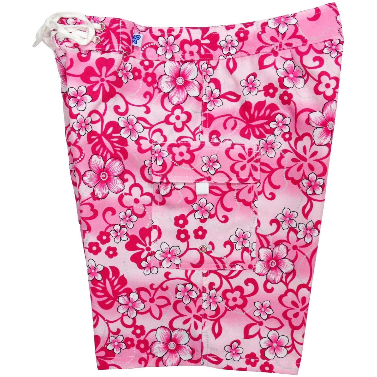 "Haywire" Womens Board Shorts - Regular Rise / 10.5" Inseam (Pink) - Board Shorts World