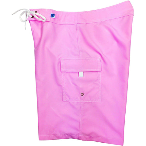"A Solid Color" Women's Board Shorts - Regular Rise / 10.5" Inseam (Light Pink) - Board Shorts World
