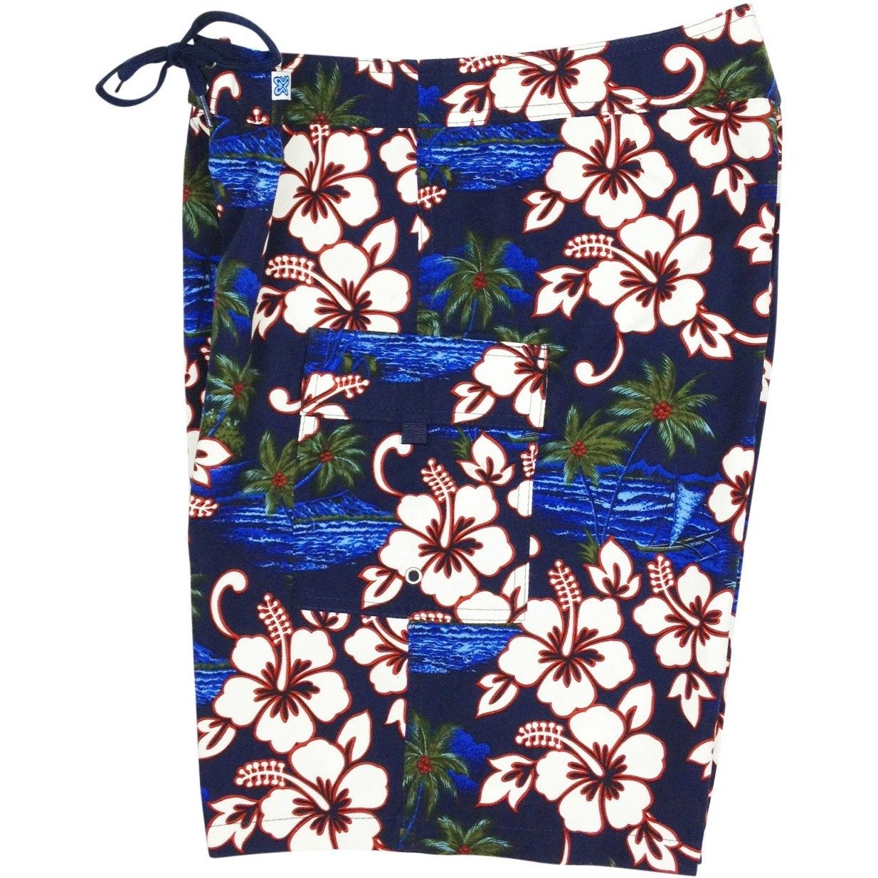 "State of Mind" Womens Board Shorts - Regular Rise / 10.5" Inseam (Navy) - Board Shorts World