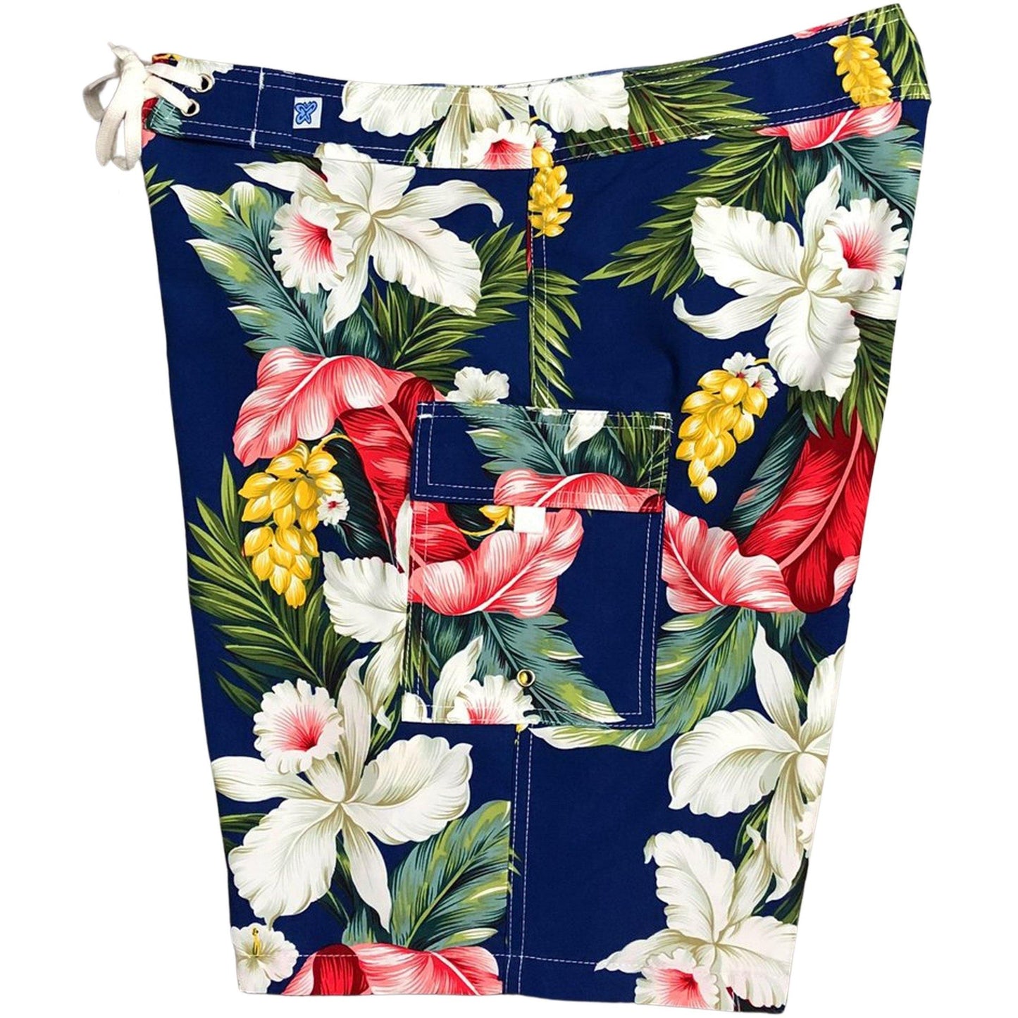 "Stranded" Womens Board Shorts - Regular Rise / 10.5" Inseam (Blue) - Board Shorts World