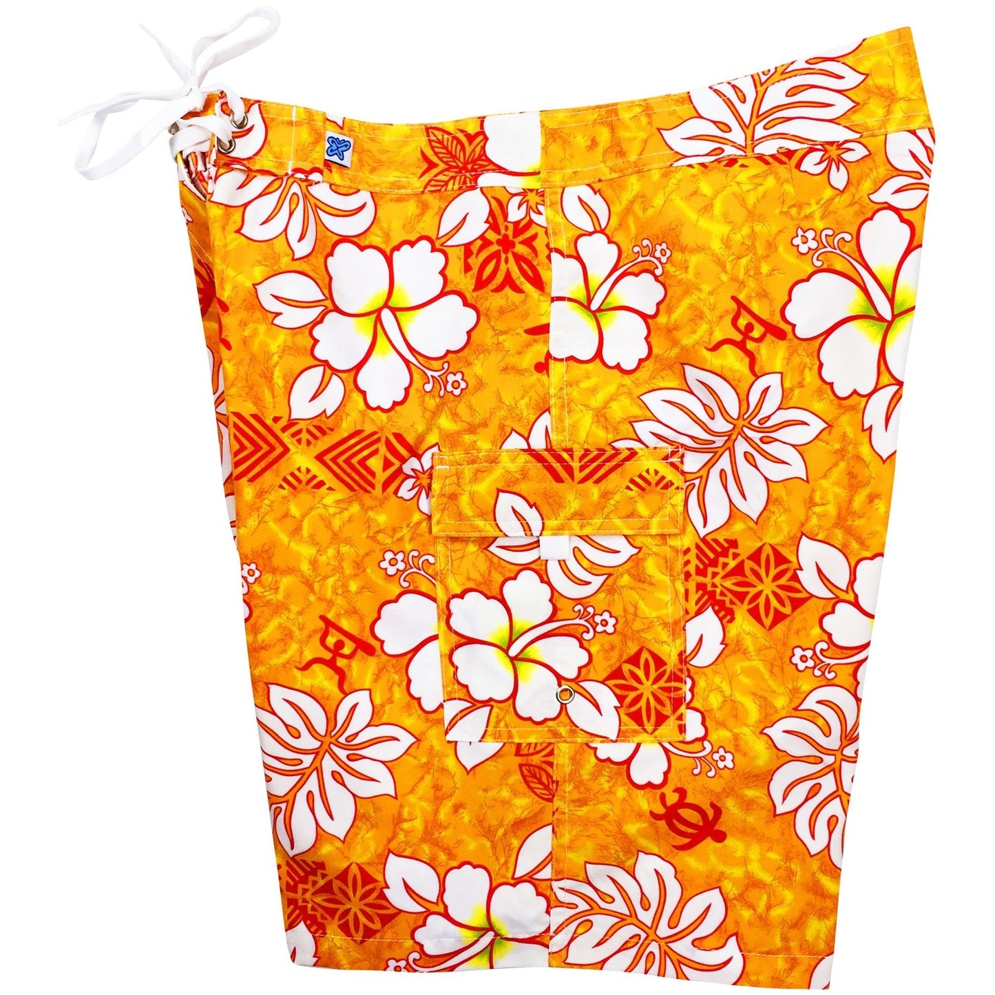 "Tribal Council "Womens Board Shorts - Regular Rise / 10.5" Inseam (Orange) - Board Shorts World