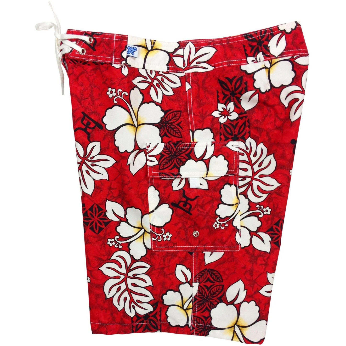 "Tribal Council "Womens Board Shorts - Regular Rise / 10.5" Inseam (Red) - Board Shorts World