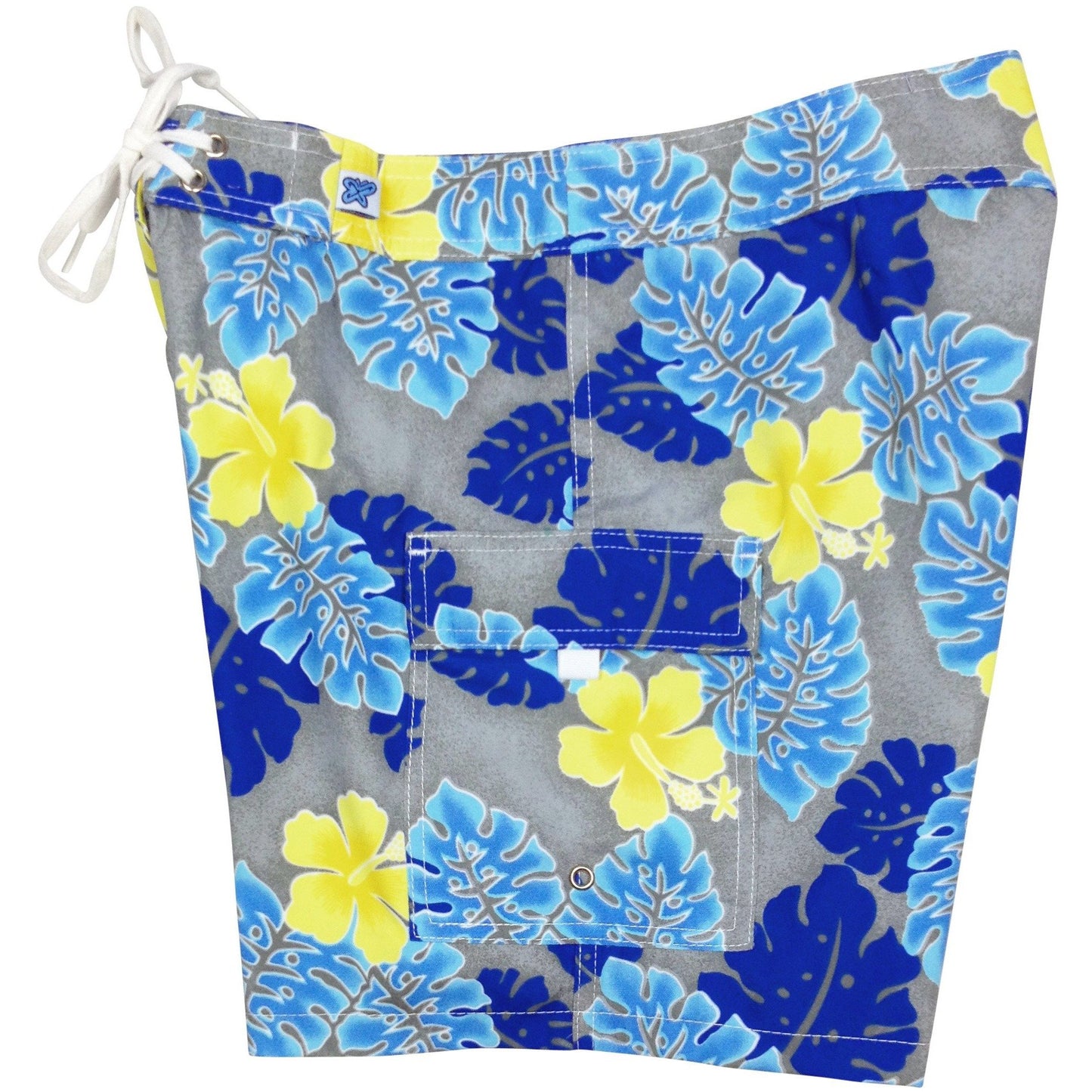 "Elm Street" Womens Board Shorts - Regular Rise / 7" Inseam (Gray) - Board Shorts World