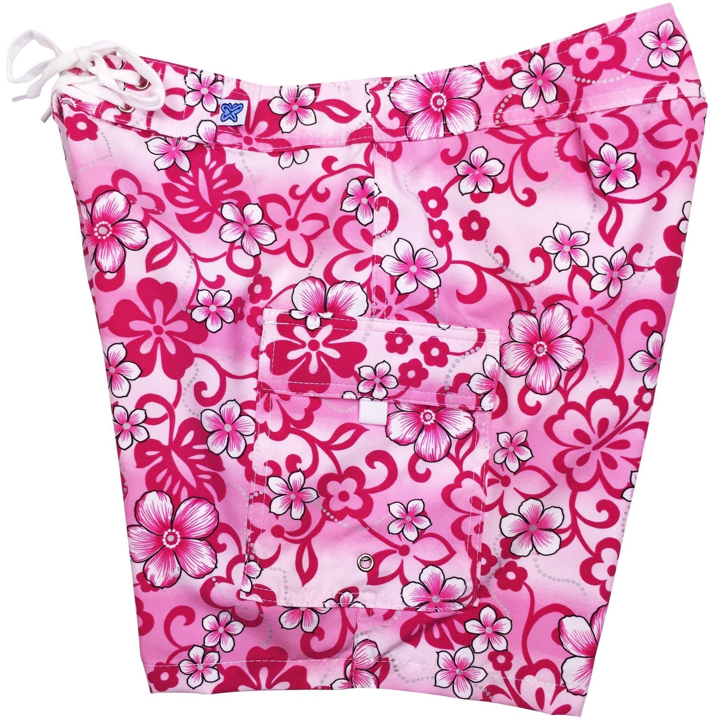 "Haywire" Womens Board Shorts - Regular Rise / 7" Inseam (Pink) - Board Shorts World