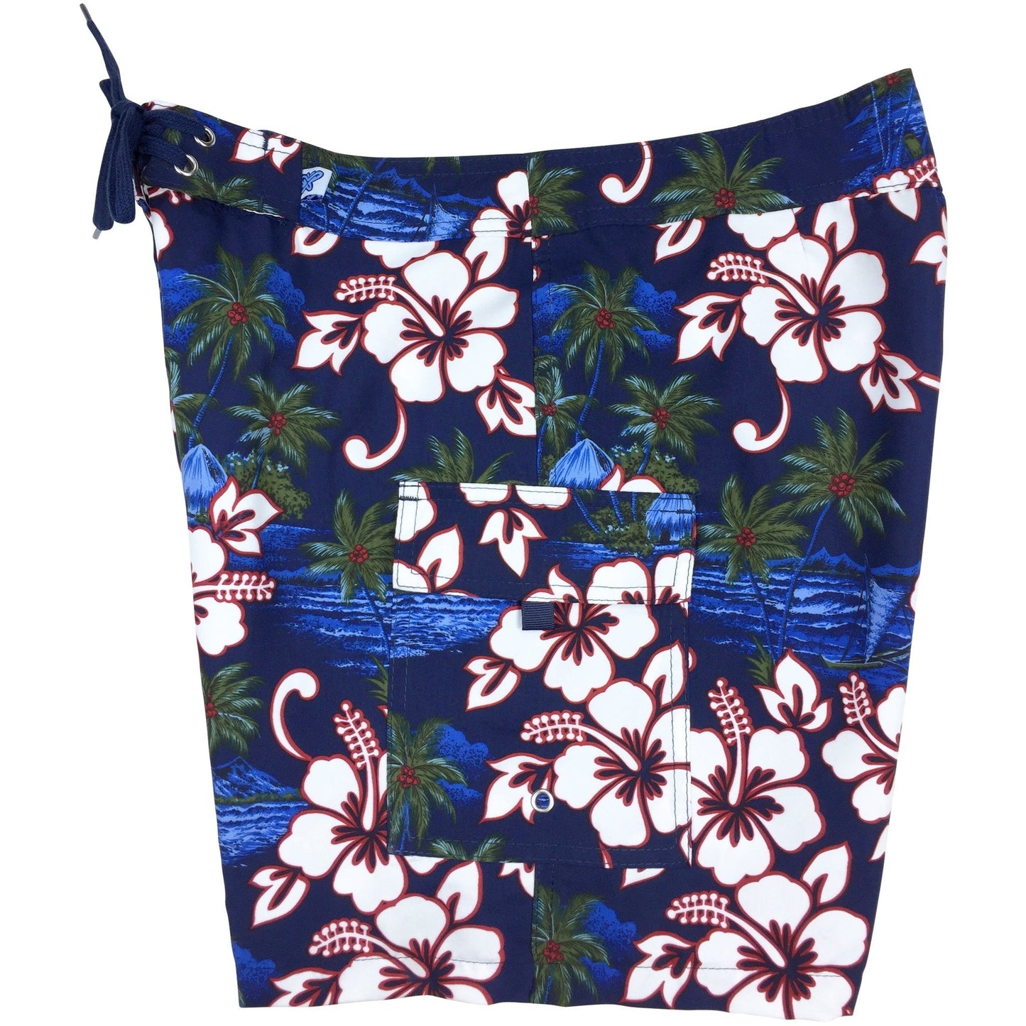 "State of Mind" Womens Board Shorts - Regular Rise / 7" Inseam (Navy) - Board Shorts World
