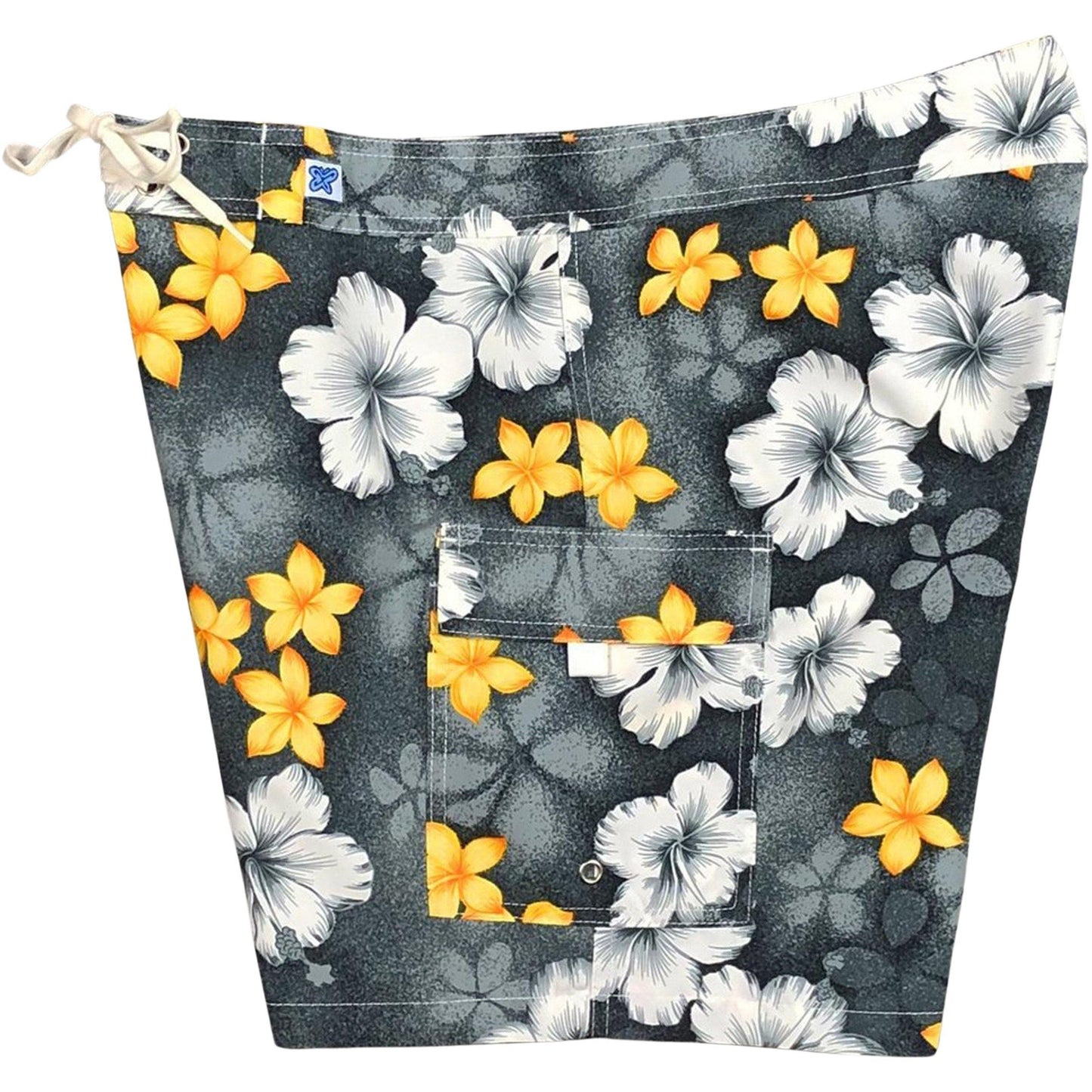 "Spin Cycle" Womens Board Shorts - Regular Rise / 7" Inseam (Charcoal) - Board Shorts World