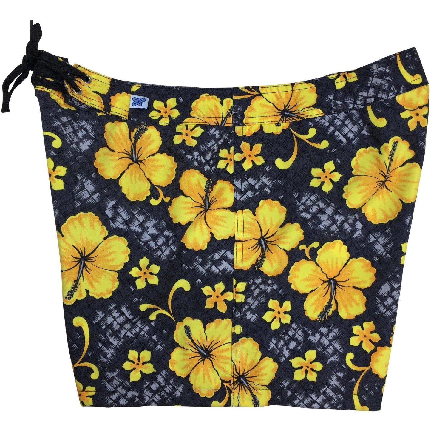 "Basketweave" 100% Cotton Women's Board Shorts - Regular Rise / 5" Inseam (Charcoal) - Board Shorts World