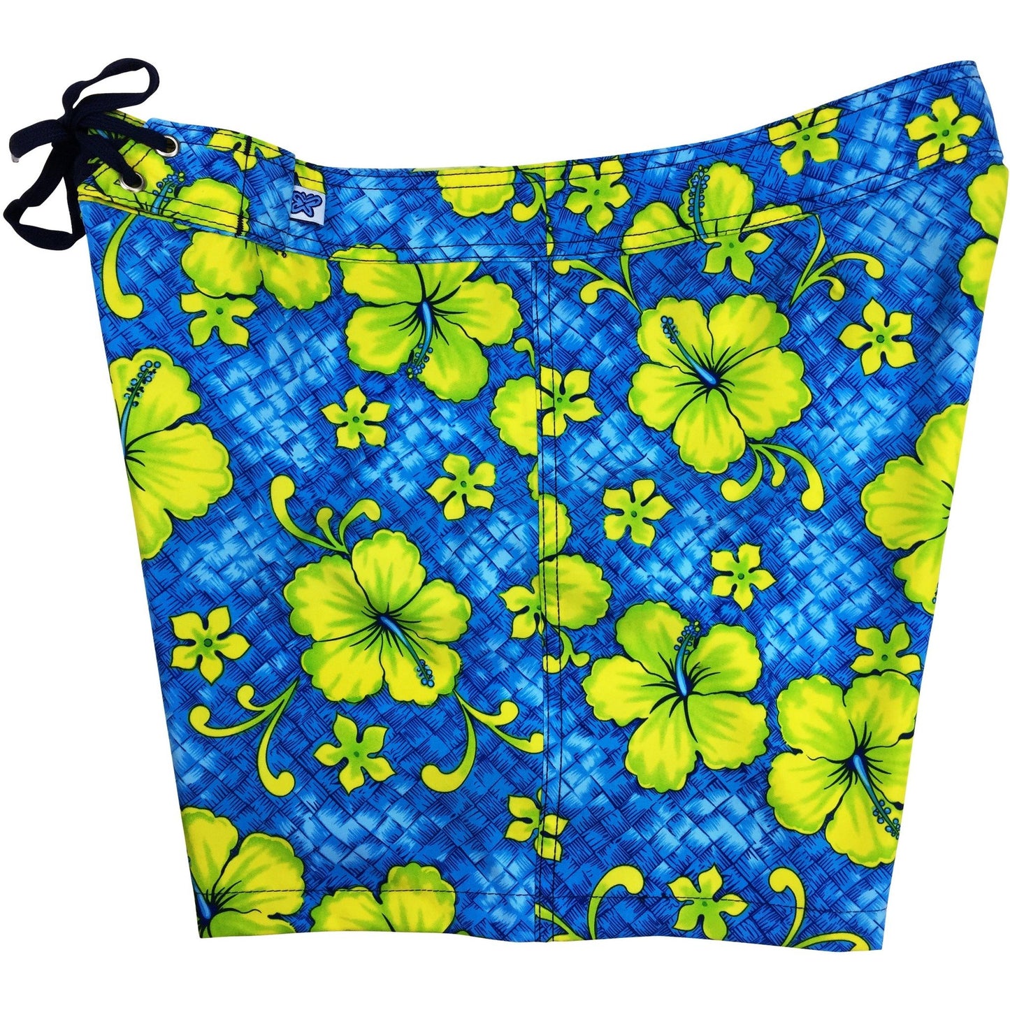 "Basketweave" Women's Board Shorts - Regular Rise / 5" Inseam (Turquoise) - Board Shorts World
