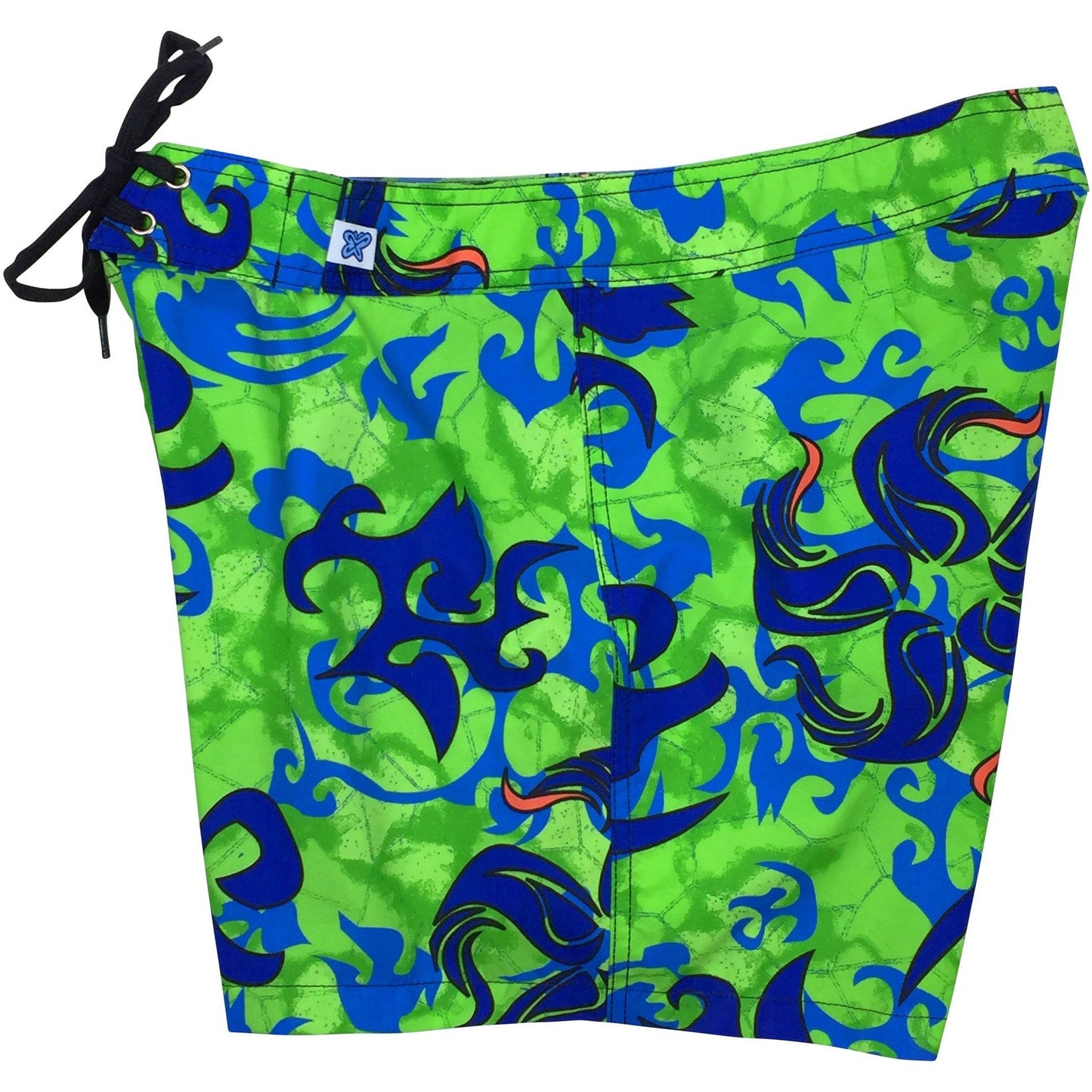 "Limelight" Women's Board Shorts - Regular Rise / 5" Inseam (Green) - Board Shorts World