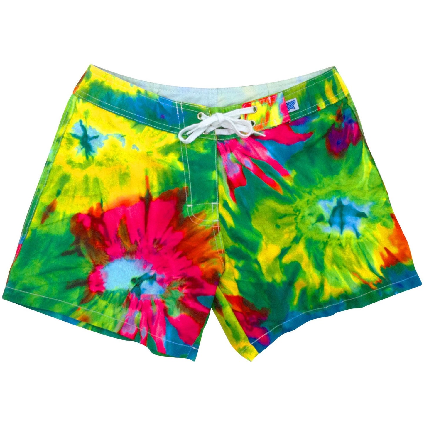 "Love 'n Haight" Tie Dye Women's Board Shorts - Regular Rise / 5" Inseam - Board Shorts World