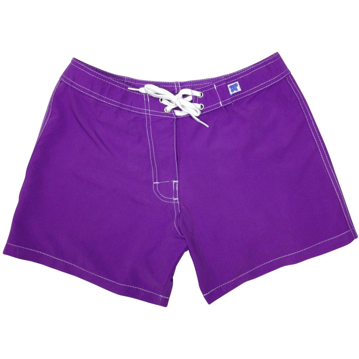 "A Solid Color" Women's (Swim) Board Shorts - Regular Rise / 5" Inseam (Purple) - Board Shorts World